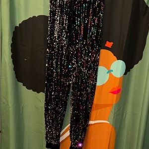 Sequin Black Women's Pants